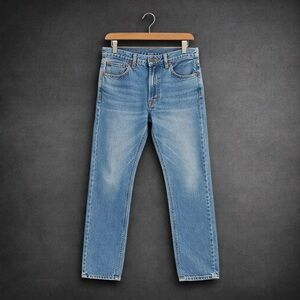 Levi’s 505 Jeans Mens 35x29 Regular Fit Straight Leg Light Wash Denim